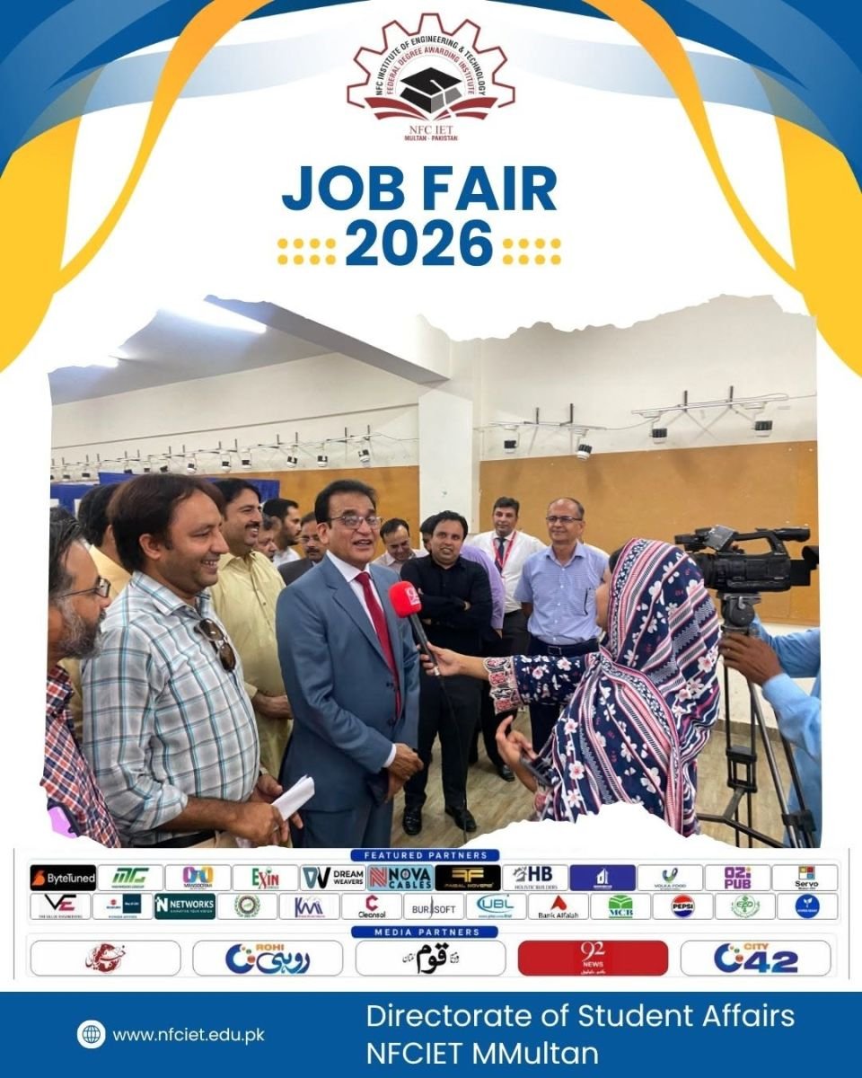 Industry representatives at NFC-IET Job Fair
