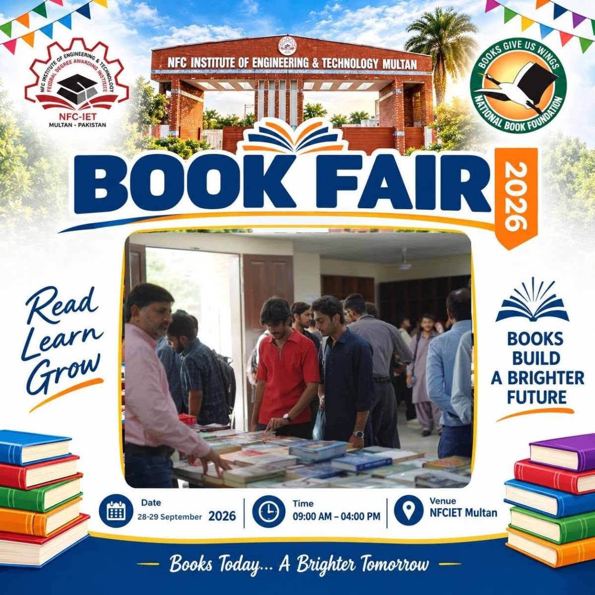 Book collection at NFCIET Book Fair