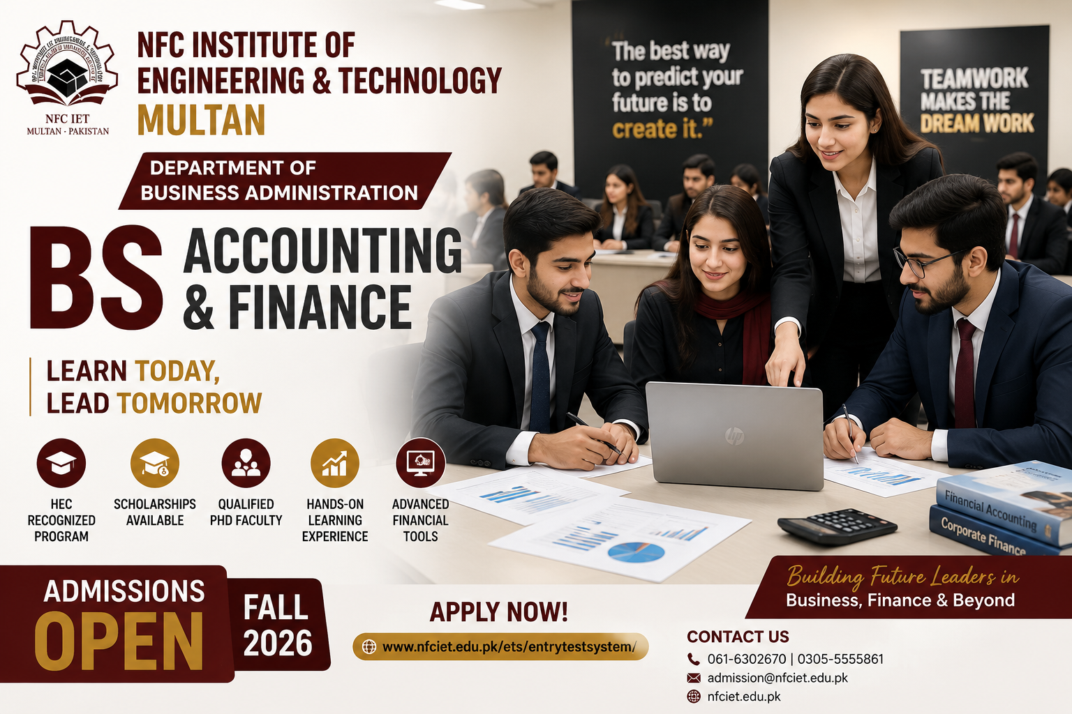 BS Accounting and Finance Admissions Poster